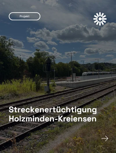 ? Projektvorstellung: Streckenertüchtigung Holzminden-Kreiensen Mit dem Projekt „Streckenertüchtigung Holzminden-Kreiensen“ werden...